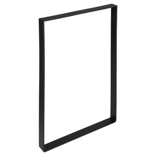 Duraline Tafelpoot Plat Staal Mat Zwart 4x25x35cm