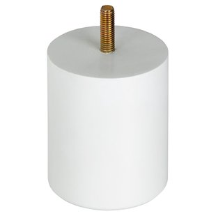 Duraline Meubelpoot Rond Hout Wit Ø6,4x8cm Beuken Fsc