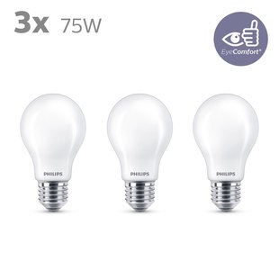 Philips Ledlamp Peertje - D6cm - Warm Wit - E27 - 8,5w - 3 Stuks