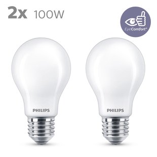 Philips Ledlamp Peertje - D6cm - Warm Wit - E27 - 10,5w - 2 Stuks