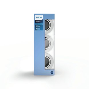 Philips Inbouwspot Donegal Chroom ⌀9cm Gu10 3 Stuks