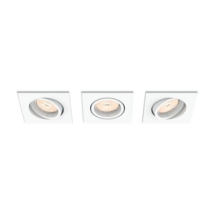 Philips Inbouwspot Donegal Wit Gu10 3 Stuks