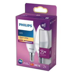 Philips Ledlamp Kaars - D3,5cm - Warm Wit - E14 - 2,8w