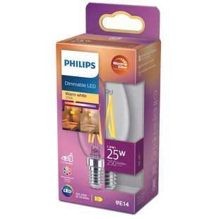 Philips Ledfilamentlamp Kaars - D3,5cm - Dimbaar - Warm Wit - E14 - 1,8w