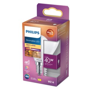 Philips Ledlamp Peertje - D4,5cm - Dimbaar - Warm Wit - E14 - 3,4w