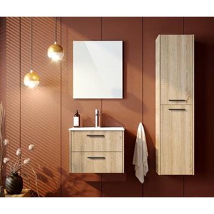 Talesa Badmeubelset Sophia Wastafelonderkast 60cm Met Kolomkast 180cm In Eiken