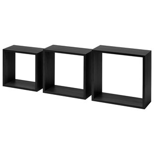 Dl Triple Cube Zwart Eiken Pvc Mdf Met Fsc Keurmerk 12mm 30x30x12cm