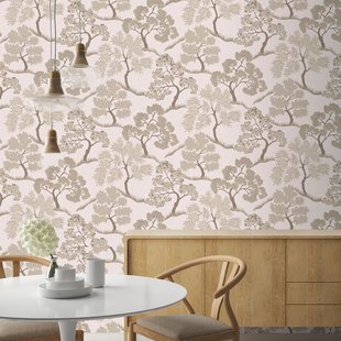 Vliesbehang Trees Natural - Naturel - 10,05 M X 52 Cm