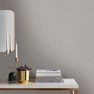 Decomode Vliesbehang Linen Shimmer - Lichtgrijs - 10,05 M X 52 Cm