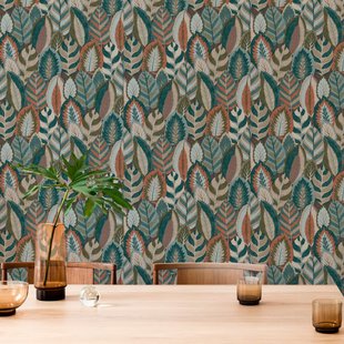 Vliesbehang Arty Leaves - Multi - 10,05m X 52cm