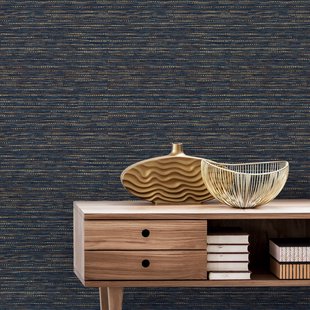 Vliesbehang Nomad Texture - Donkerblauw - 10,05 M X 52 Cm