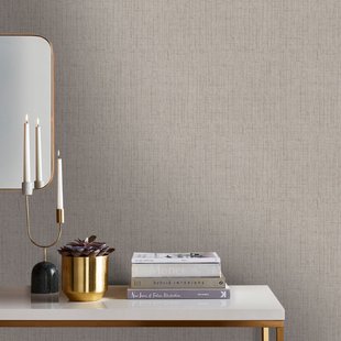 Vliesbehang Refined - Warm Grijs - 10,05m X 53cm
