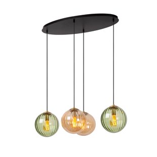 Lucide Hanglamp Monsaraz Groen Amber 4xe27
