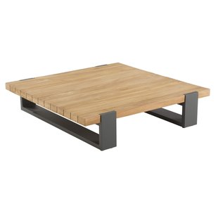 Naterial Tuintafel Griffin - Teak/aluminium - Antraciet - L 112cm X B 112cm