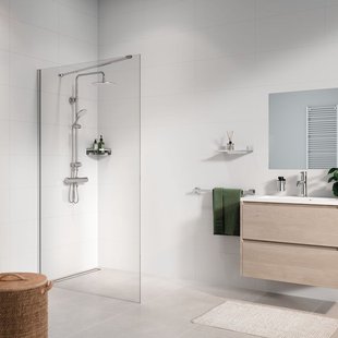 Sealskin - Inloopdouche Seev 88 X 195cm - Chroom Profiel - 6 Mm Helder Glas