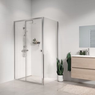 Sealskin - Zijwand Seev 90 X 195cm - Chroom Profiel - 6 Mm Helder Glas