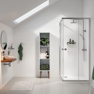 Sealskin - Douche Hoekinstap Seev 90 X 195cm - Chroom Profiel - 6 Mm Helder Glas