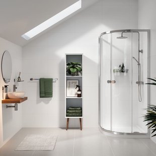 Sealskin - Douche Hoekinstap Seev 90 X 195cm - Chroom Profiel - 6 Mm Helder Glas