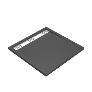 Aurlane - Douchebak - Pedra 80 X 80 Cm - Acryl - Antraciet