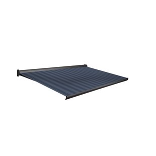 Domasol Knikarmscherm F10 Manueel Ral7016 Dessin Doek D390 550x250cm