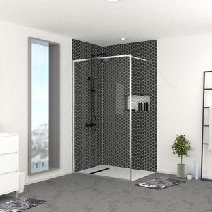 Aurlane - Inloopdouche Edge 120 X 200cm - Chroom Profiel - 6 Mm Helder Glas