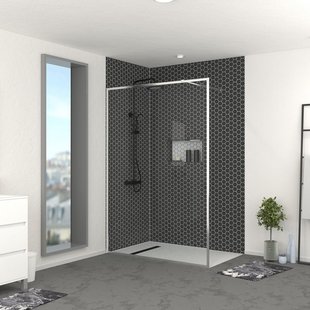 Aurlane - Inloopdouche Edge 140 X 200cm - Chroom Profiel - 6 Mm Helder Glas