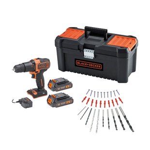 Black+decker Klopboormachine Bdchd18c2ta-qw - 18v - (2x 1,5ah)