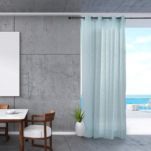 Sahara Vitrage Kant En Klaar Blauw 140 X 245 Cm