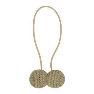 Gordijnbinder Met Bollen Magnetisch Glanzend Beige