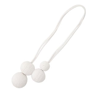 Gordijnbinder Met Bollen Magnetisch Wit