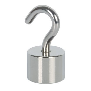 Fix-o-moll Haakmagneet Zilver Neodymium 20mmx41mm 2 Stk