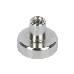 Fix-o-moll Magneet Neodymium Zilver Draadbus 16mm