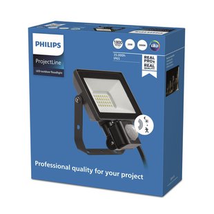Philips Straler Projectline Zwart 20w Met Sensor