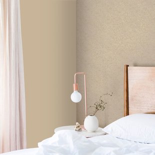 Decomode Vliesbehang Linen Shimmer - Lichtgeel - 10,05 M X 52 Cm