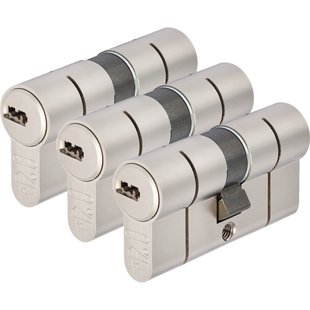 Abus Veiligheidscilinder D10ps 30/30 Mm Skg** - Met Boorbeveiliging - Met Certificaat - 5 Sleutels - Set Van 3
