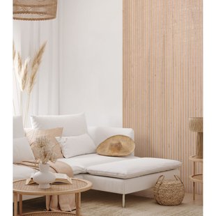 Maestro Latt Lattenwand - Pepper Oak + White - 277x30cm - 2 Stuks