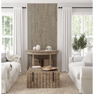 Maestro Latt Lattenwand - Rustic Wood + Matte Black - 277x30cm - 2 Stuks