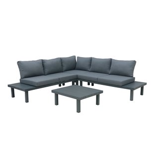 Central Park Loungeset Narbonne - Aluminium - Antraciet - 4 Personen
