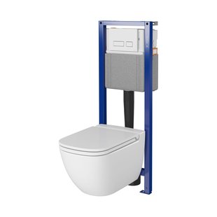 Aquazuro Iris Inbouwtoilet Set Met Randloze Toiletpot - Wit