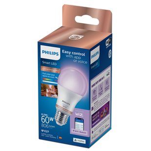 Philips Slimme Ledlamp A60 Gekleurd En Wit Licht E27 8,5w
