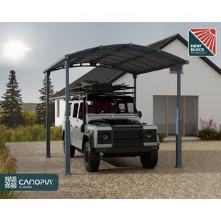 Palram - Canopia | Alpine 435x359x307 Cm Rv Carport En Boothuis Donkergrijs Brons