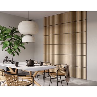 Cando Lattenwandtegel Decowall Acoustic - Natuur Eiken - 50x50cm - 4 Stuks