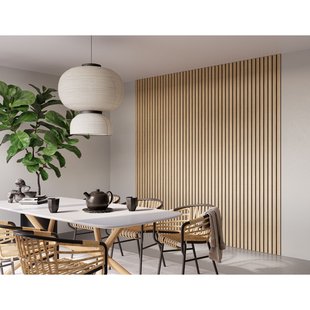 Cando Lattenwand Decowall Acoustic Advanced - Natuur Eiken - 260x30cm - 2 Stuks