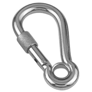 Seilflechter Karabijnhaak - Rvs 316 - Met Oog En Schroefsluiting - 8x80mm