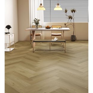 Visgraat Pvc Vloer Silence Rustig - Lichtbruin - 4-zijdige Micro V-groef - 7,5mm - 1,815m²