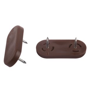 Fix-o-moll Meubelglijder Met Nagel Kunststof Bruin 45x20mm 4 St