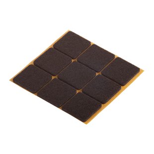 Fix-o-moll Meubelviltglijders Zelfklevend Bruin 25x25mm 9 St