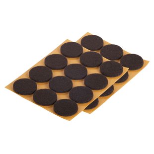 Fix-o-moll Meubelviltglijders Zelfklevend Bruin 28mm 24 St