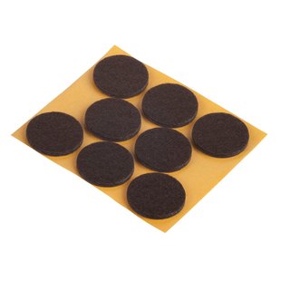 Fix-o-moll Meubelviltglijders Zelfklevend Bruin 28mm 8 St