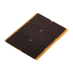Fix-o-moll Meubelviltglijders Zelfklevend Bruin 32x32mm 6 St